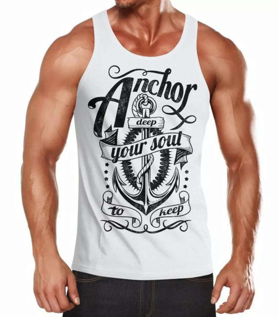 Neverless Tanktop Anker Herren Tank-Top Shirt Aufdruck Neverless® mit Print günstig online kaufen