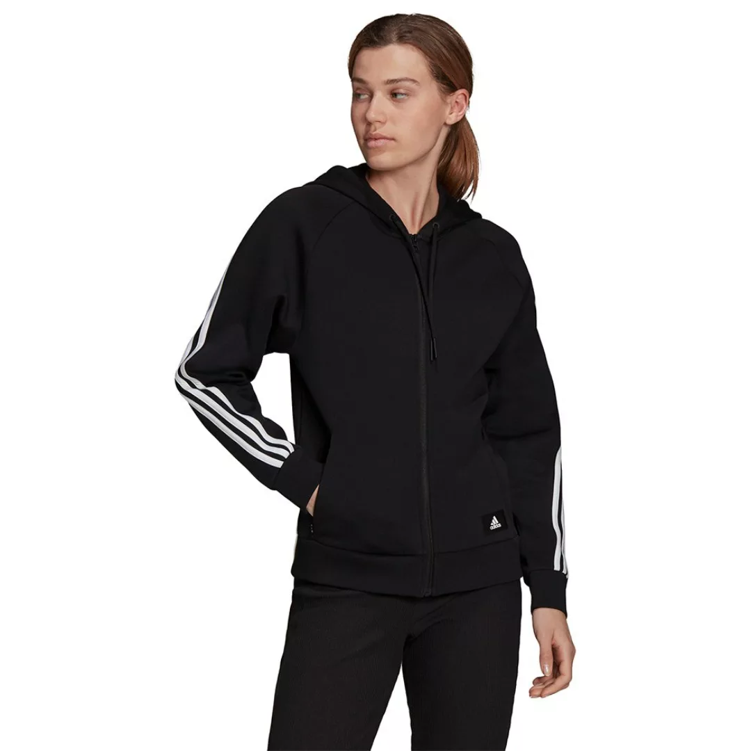 Adidas Fi 3 Stripes Sweatshirt Mit Reißverschluss 2XS Black günstig online kaufen