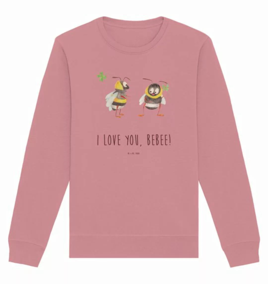 Mr. & Mrs. Panda Longpullover Größe S Bienen Paar - Canyon Pink - Geschenk, günstig online kaufen