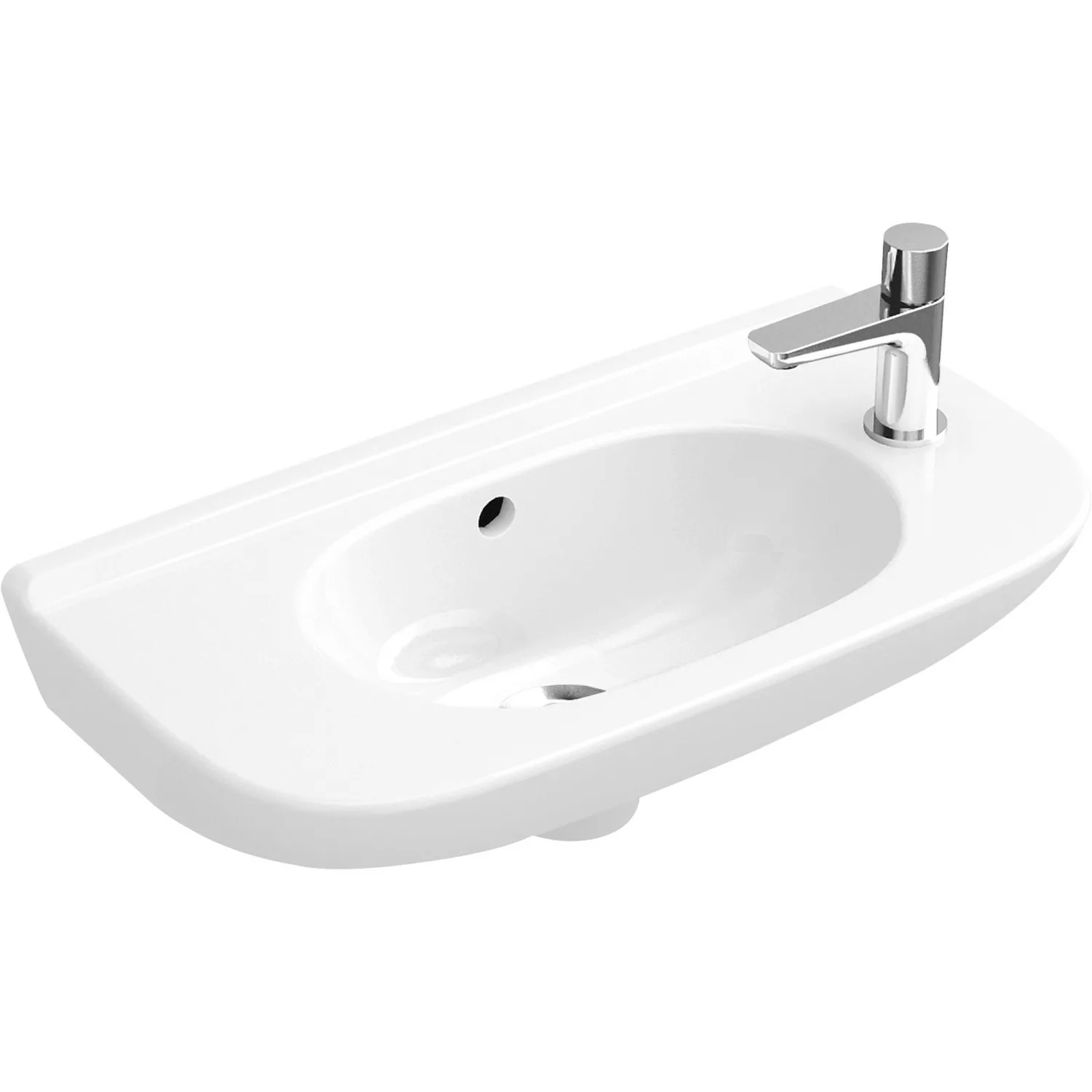 Villeroy & Boch Handwaschbecken compact O.Novo 50 cm Weiß seitl. Hahnl. ohn günstig online kaufen