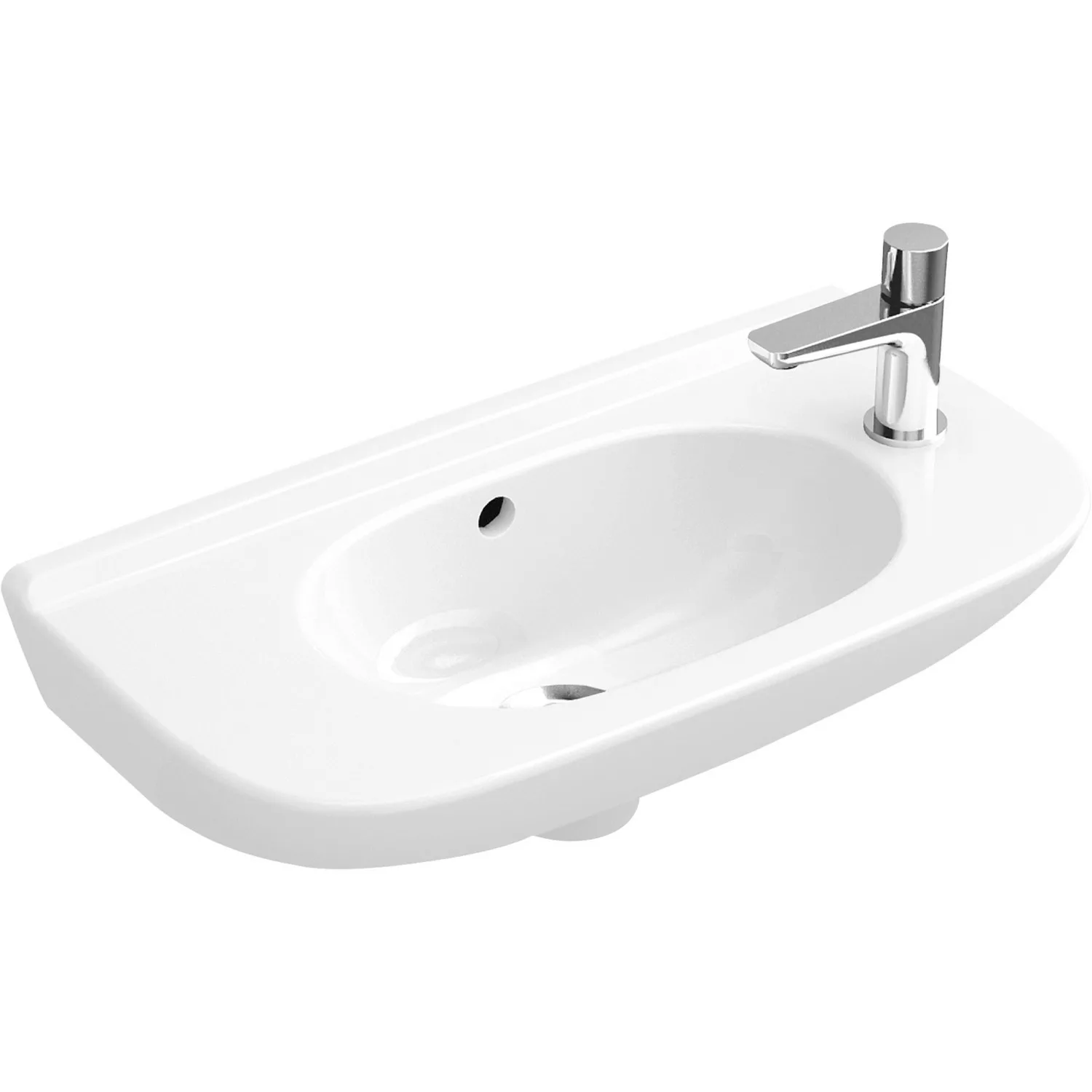 Villeroy & Boch Handwaschbecken compact O.Novo 50 cm Weiß seitl. Hahnl. mit günstig online kaufen