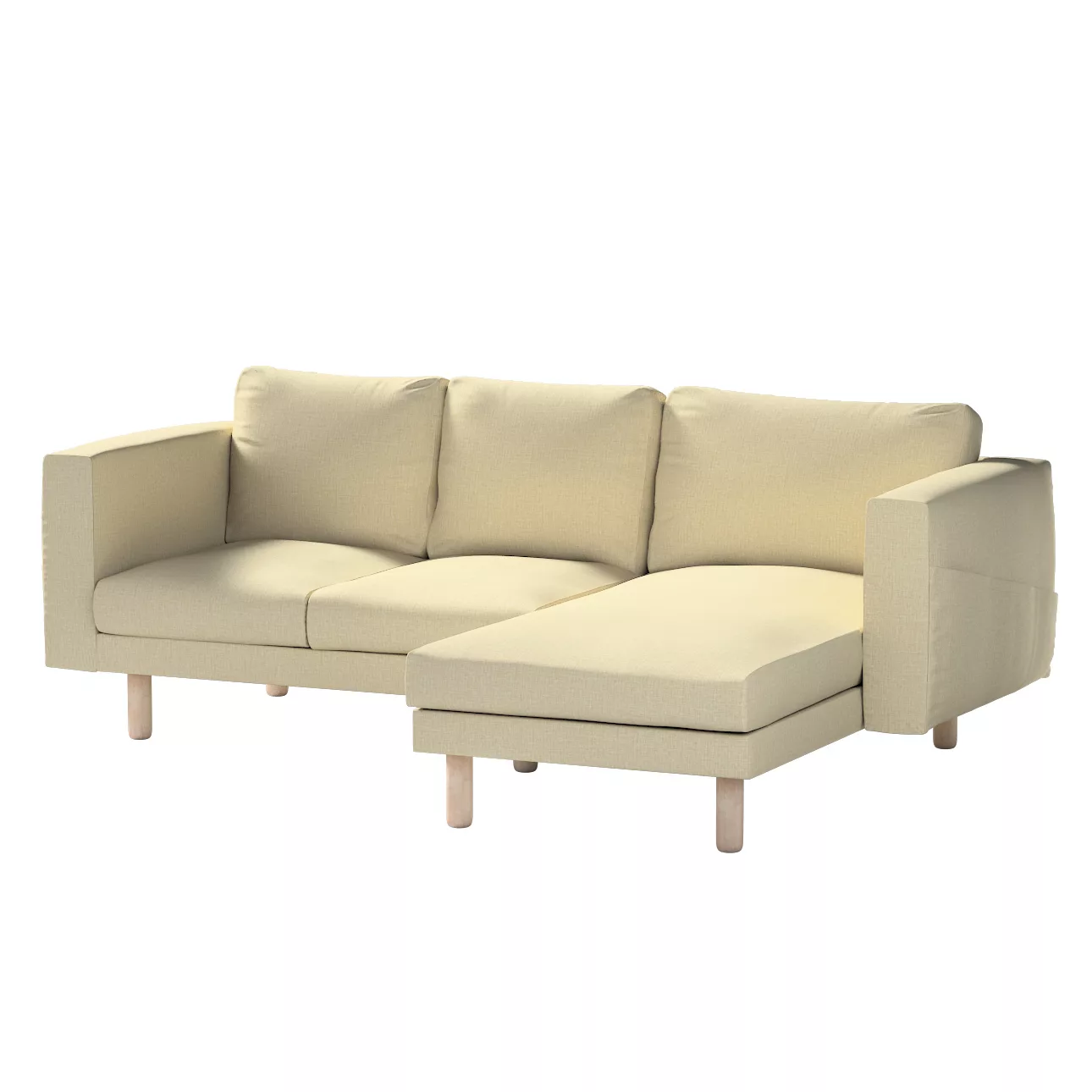 Bezug für Norsborg 3-Sitzer Sofa mit Recamiere, olivgrün-creme, Norsborg Be günstig online kaufen