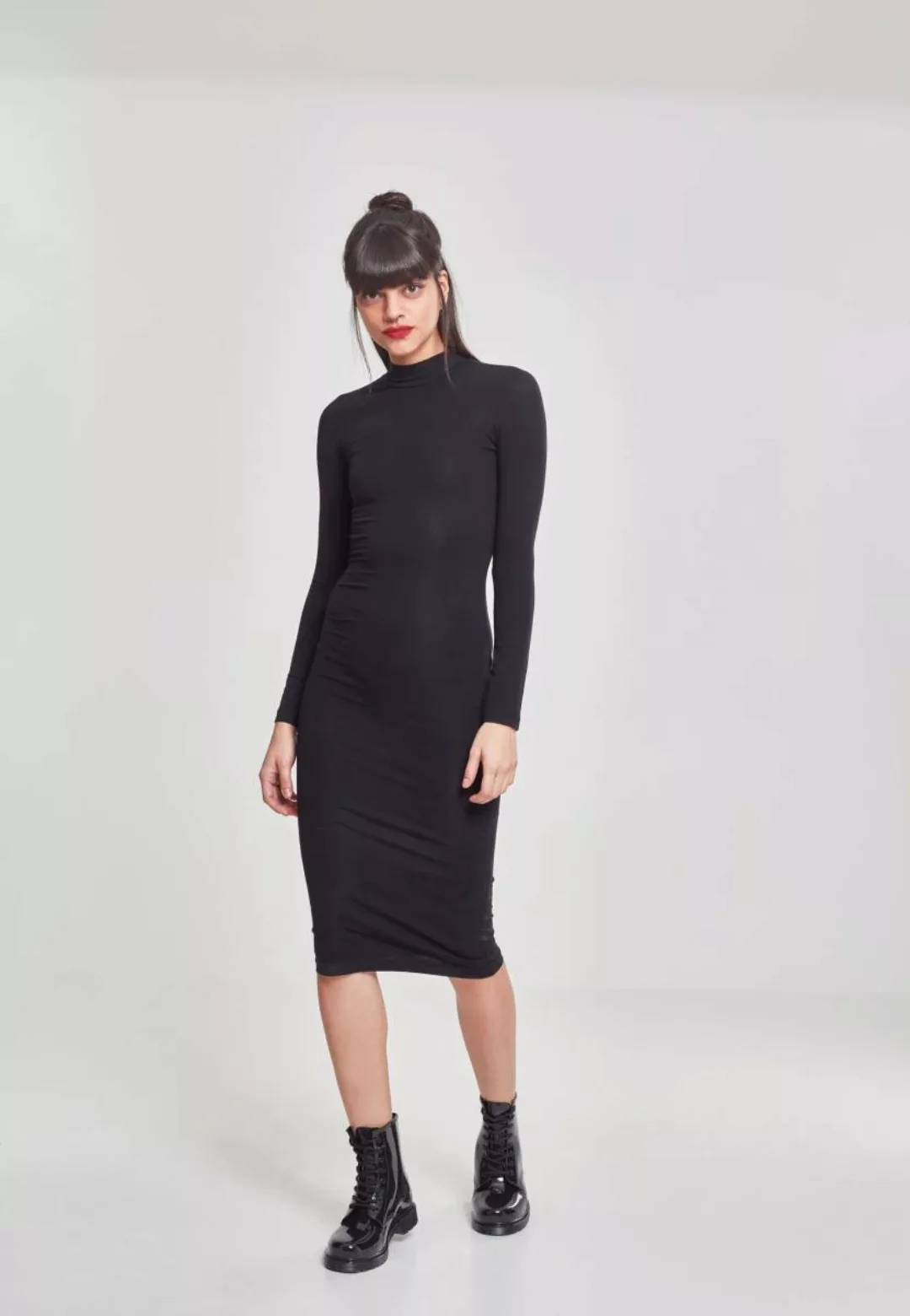 URBAN CLASSICS Jerseykleid "Damen Ladies Turtleneck L/S Dress", (1 tlg.) günstig online kaufen