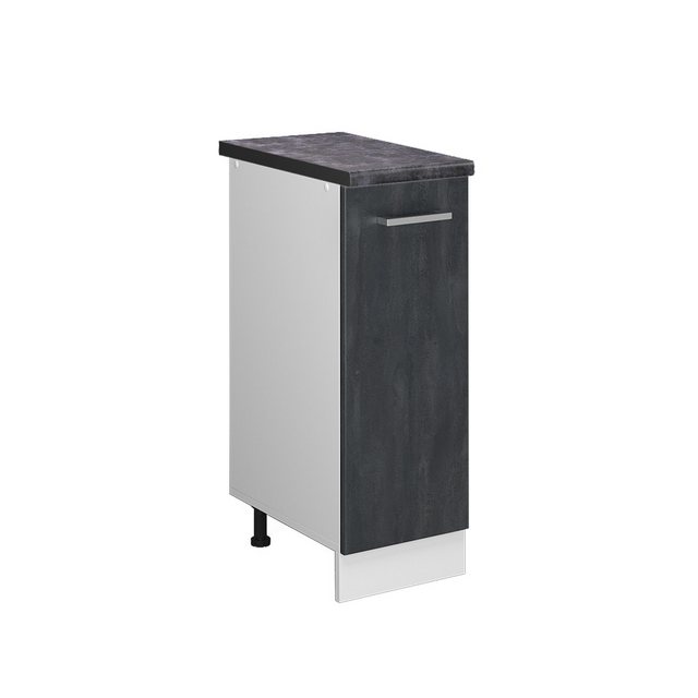 Vicco Apothekerschrank R-Line, Schwarz Beton/Weiß, 30 cm AP Anthrazit günstig online kaufen