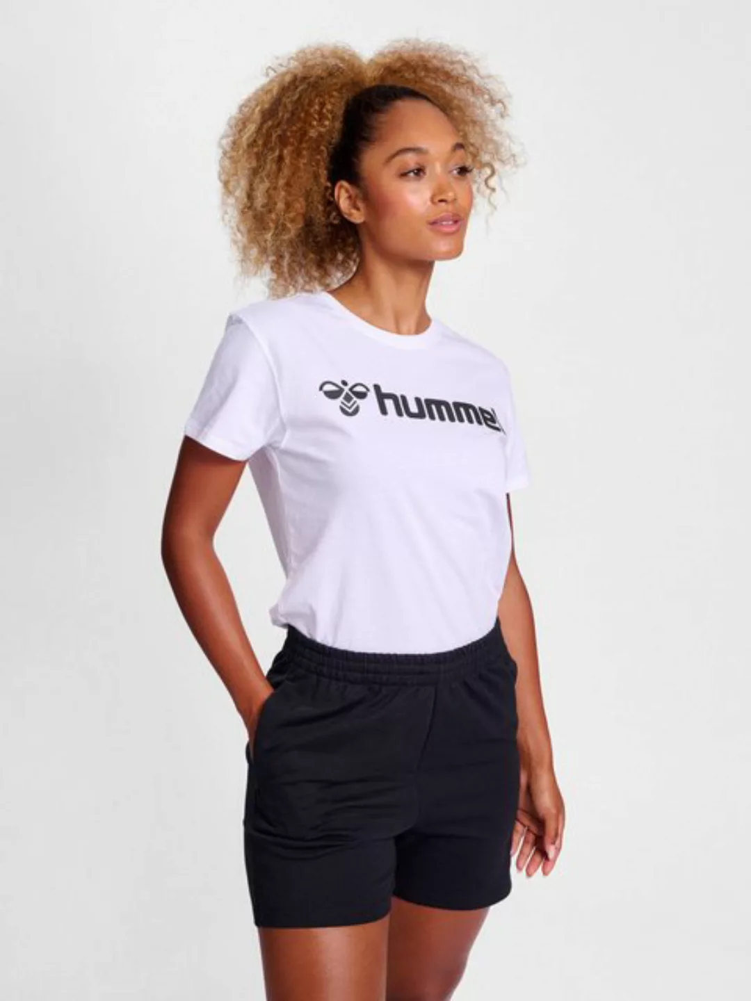 hummel T-Shirt T-Shirt Regular Fit Stretch Rundhalsausschnitt Logo 7929 in günstig online kaufen