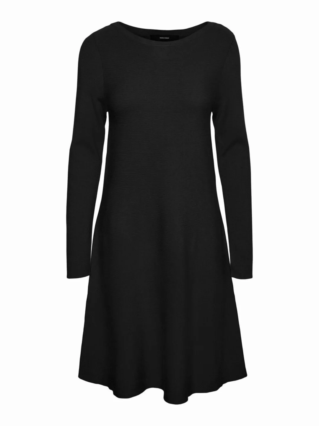 VERO MODA Langärmeliges U-boot-ausschnitt Kleid Damen Schwarz günstig online kaufen