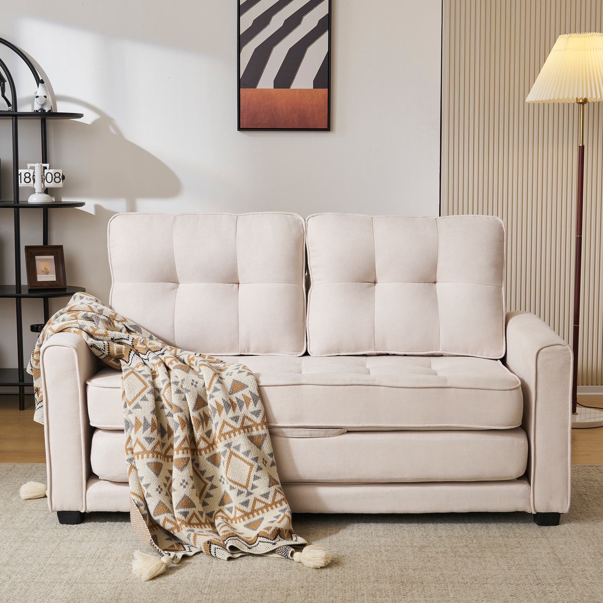 Klappbares Schlafsofa 2-Sitzer,modernes Design,151x86x75 cm, mit doppellagi günstig online kaufen