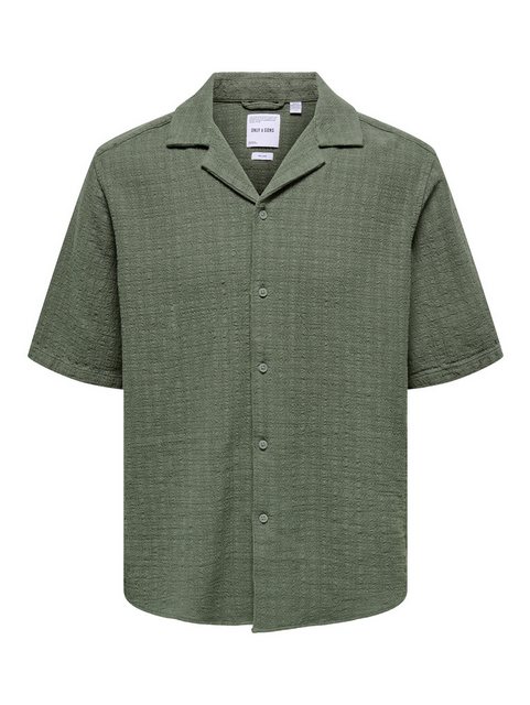 ONLY & SONS Kurzarmhemd ONSLATHAM RLXSS RESORT LINEN STRUC 0257 günstig online kaufen