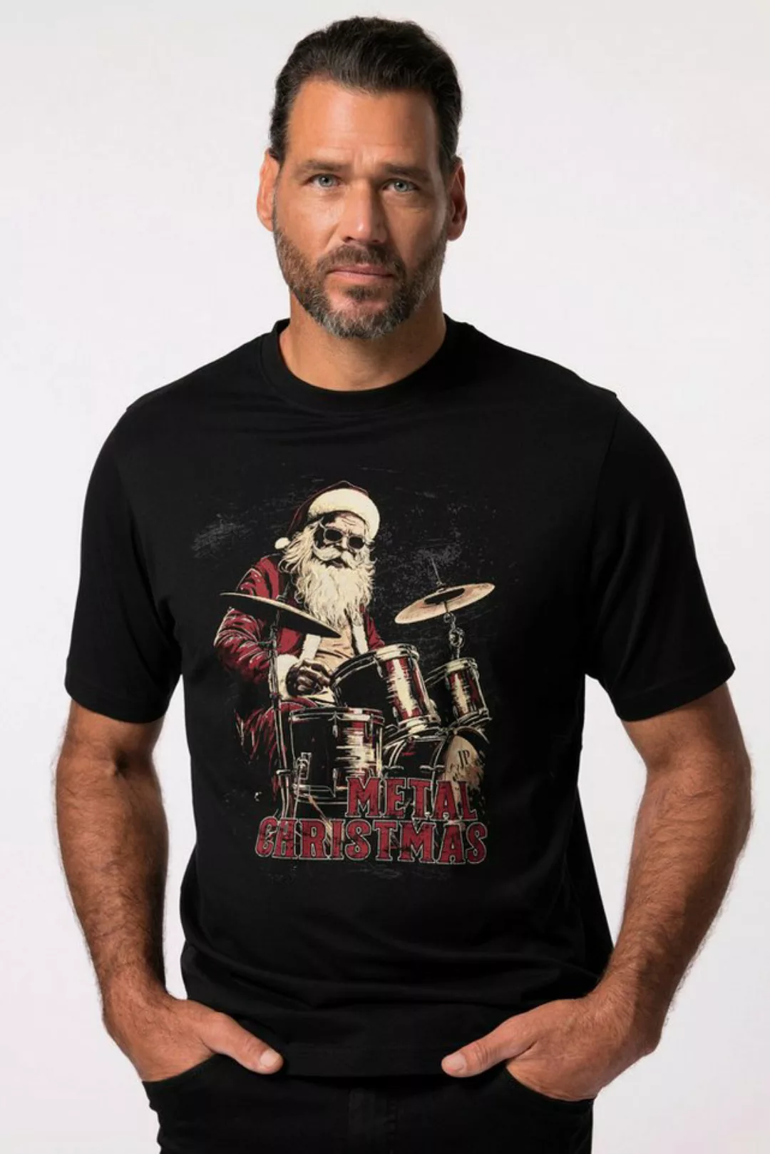 JP1880 T-Shirt JP 1880 T-Shirt Halbarm X-Mas Print Rundhals günstig online kaufen