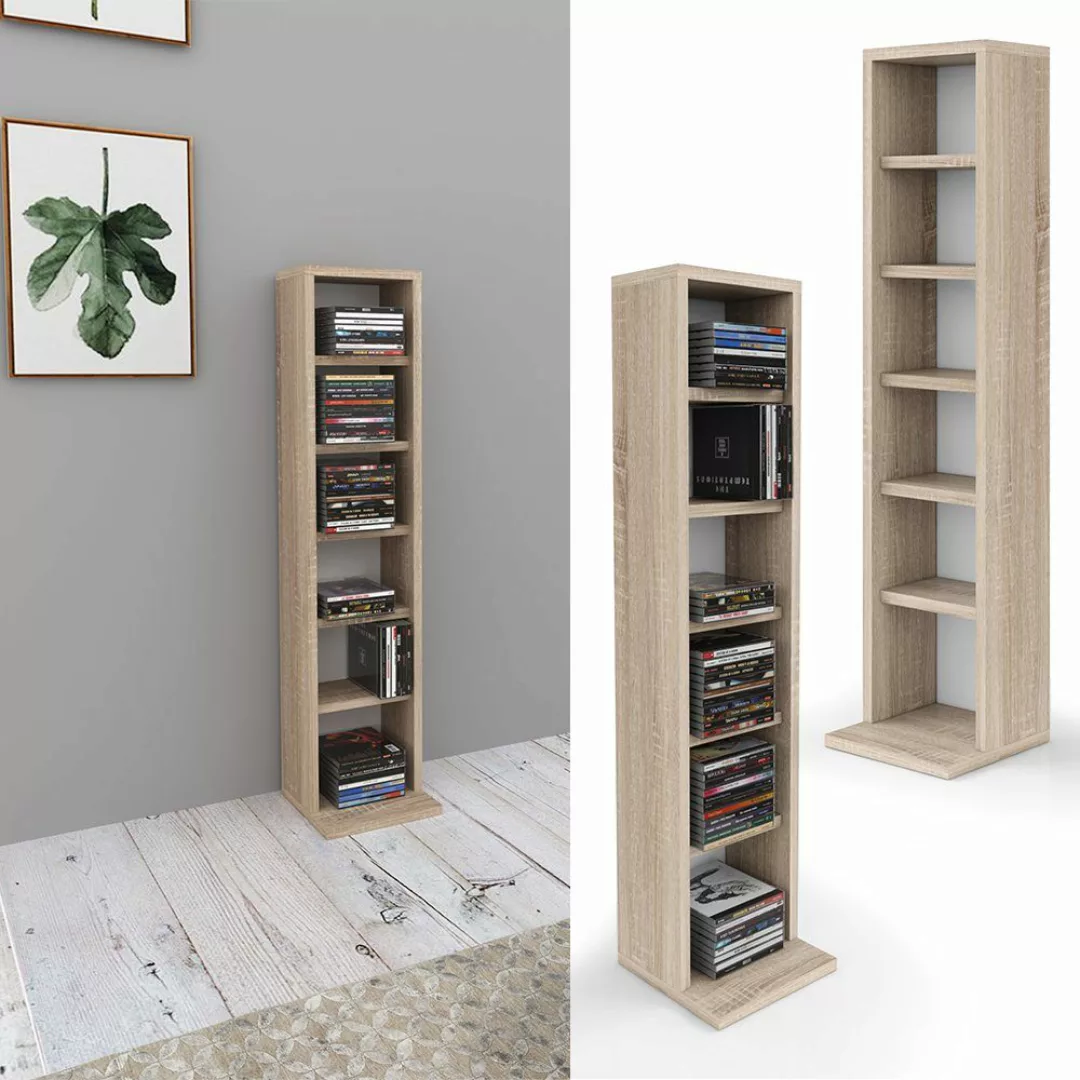 Vicco CD-Regal, Sonoma, 21 x 91.8 günstig online kaufen