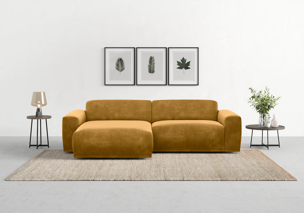 TRENDMANUFAKTUR Ecksofa "Braga, mit hochwertigem Kaltschaum, L-Form, in Cor günstig online kaufen