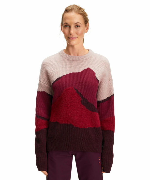 FALKE Damen Pullover Rundhals, L, Pink, Schurwolle, 37379-831004 günstig online kaufen