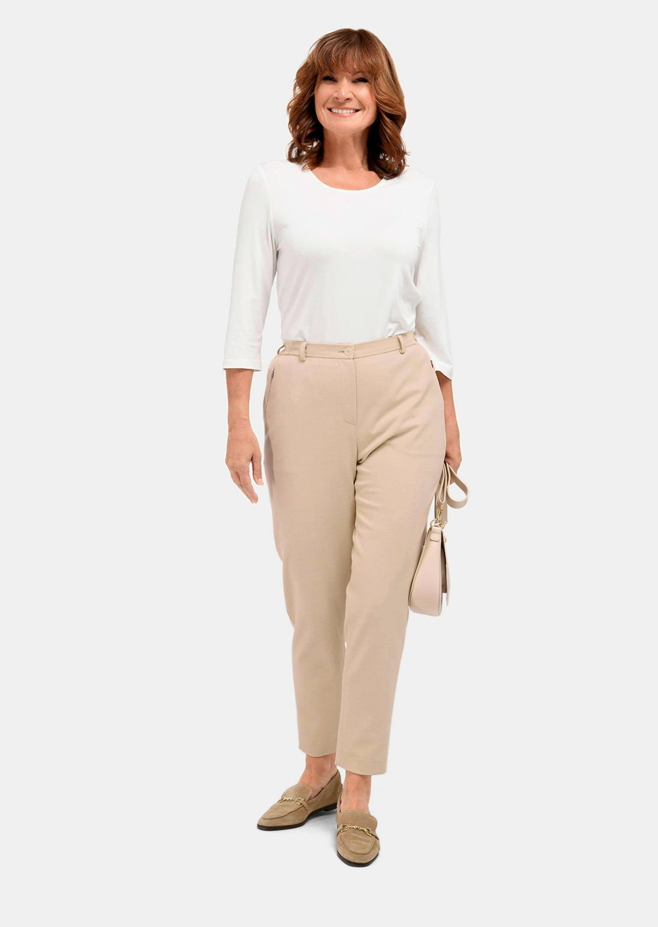 GOLDNER Stoffhose Hose Anna mit Rippenstruktur günstig online kaufen
