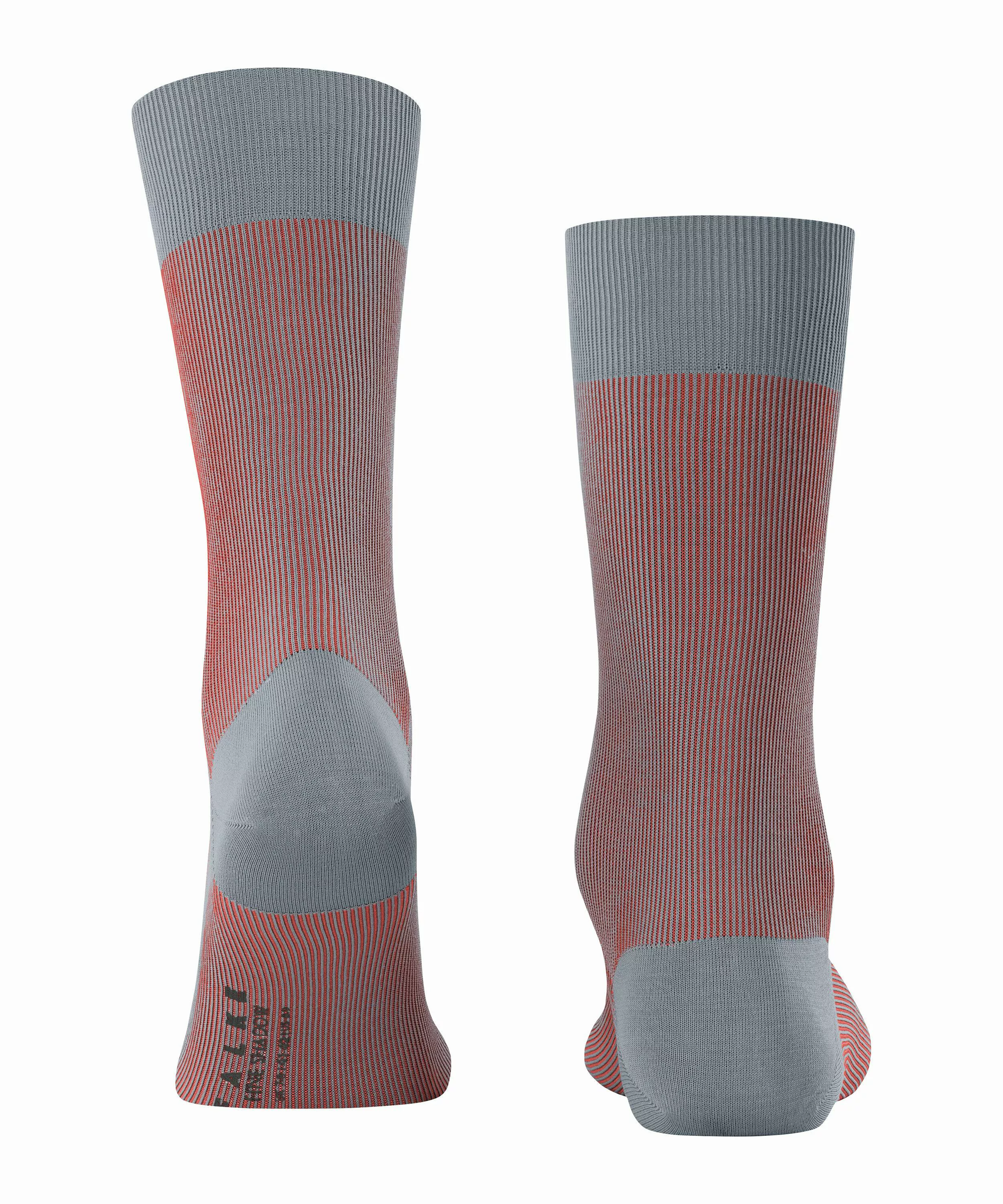 FALKE Fine Shadow Herren Socken, 45-46, Grau, Rippe, Baumwolle, 13141-32140 günstig online kaufen