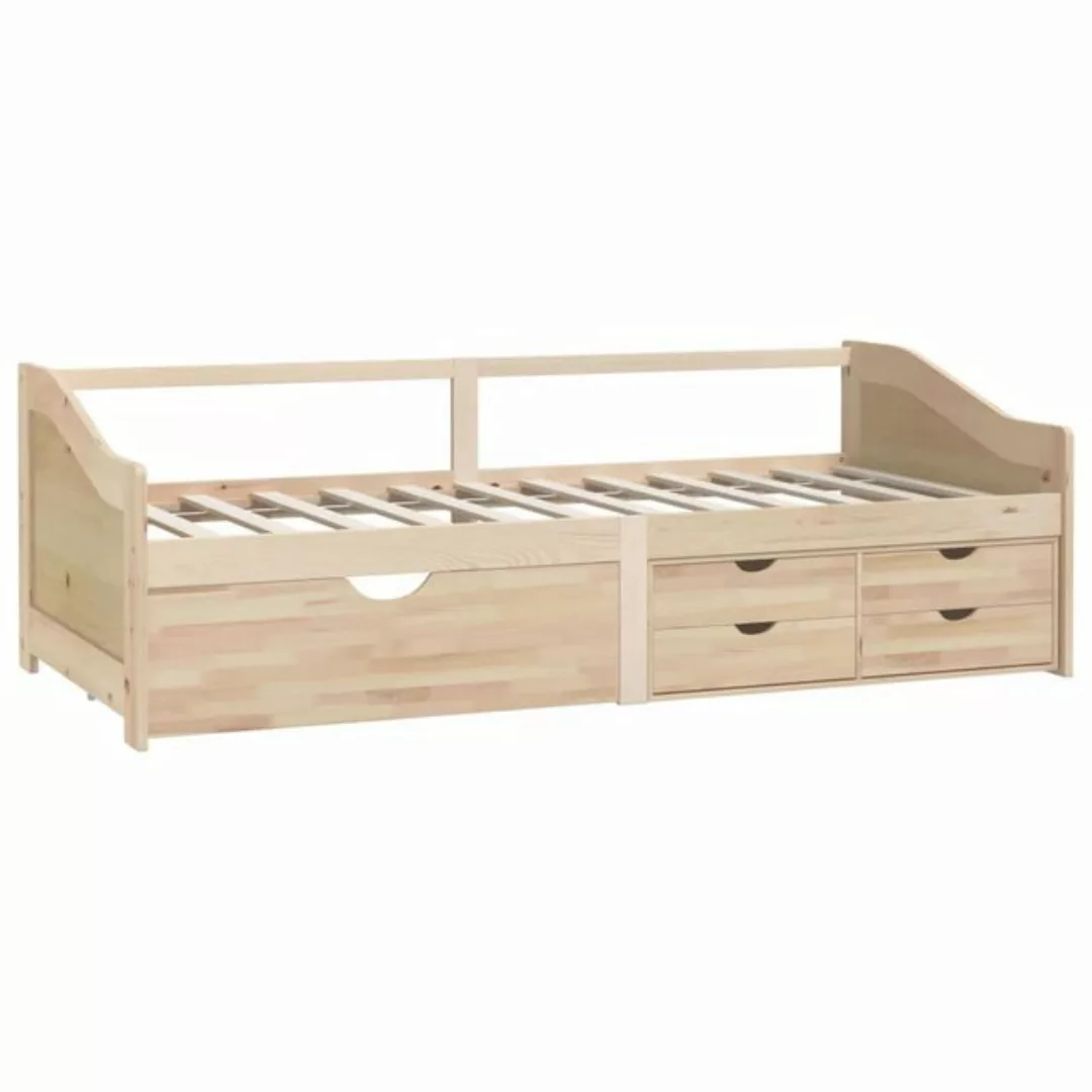 furnicato Bett Tagesbett 3-Sitzer mit Schubladen Massivholz Kiefer 90x200 c günstig online kaufen