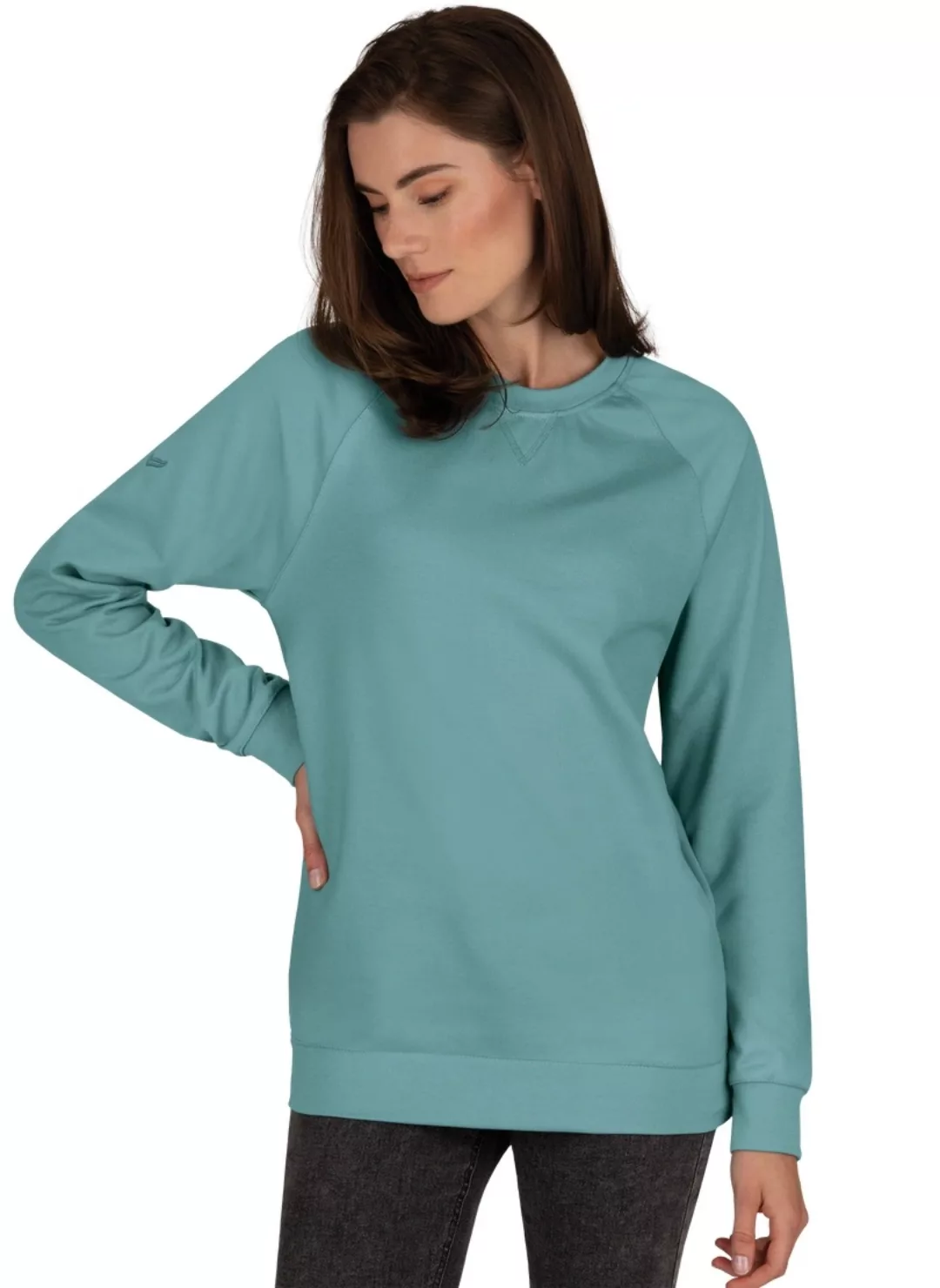 Trigema Sweatshirt TRIGEMA Sweatshirt mit angerauter Innenseite günstig online kaufen