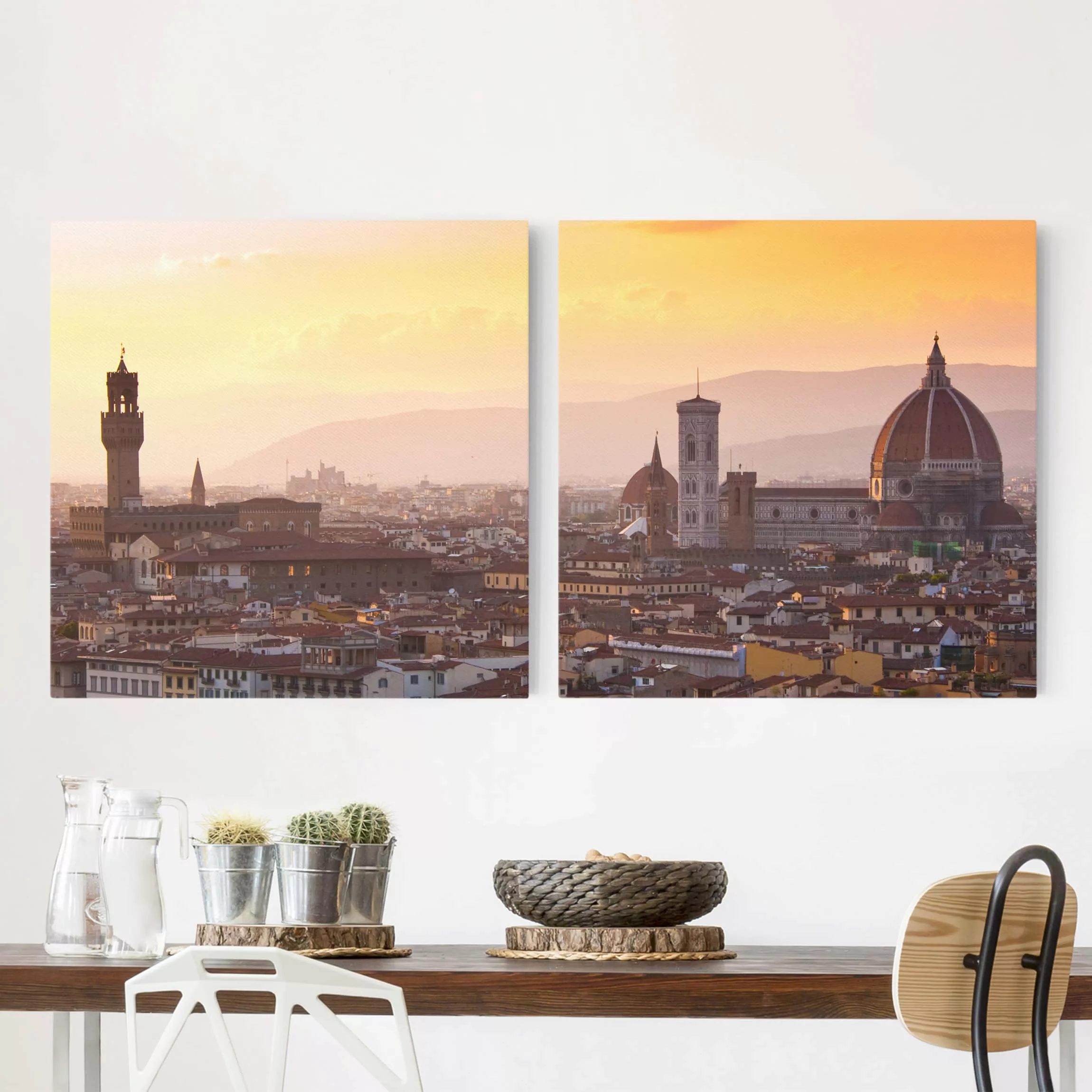 2-teiliges Leinwandbild Architektur & Skyline Florenz günstig online kaufen