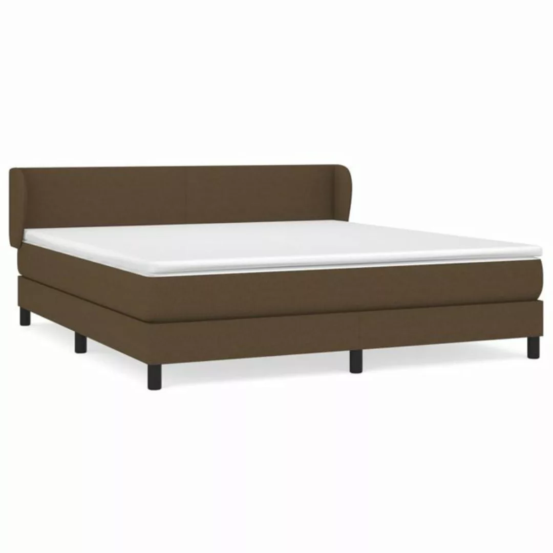 vidaXL Boxspringbett mit Matratze Dunkelbraun 160x200 cm Stoff1396770 günstig online kaufen