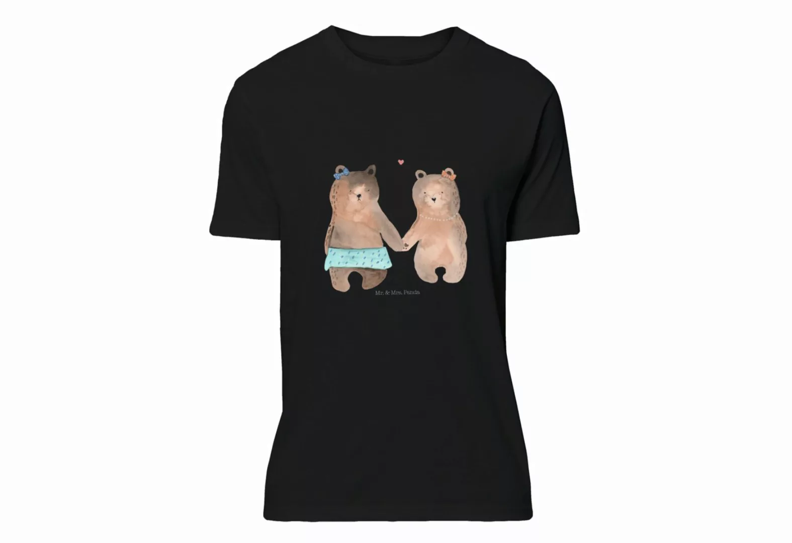 Mr. & Mrs. Panda T-Shirt Bär Freundin - Schwarz - Geschenk, Junggesellenabs günstig online kaufen