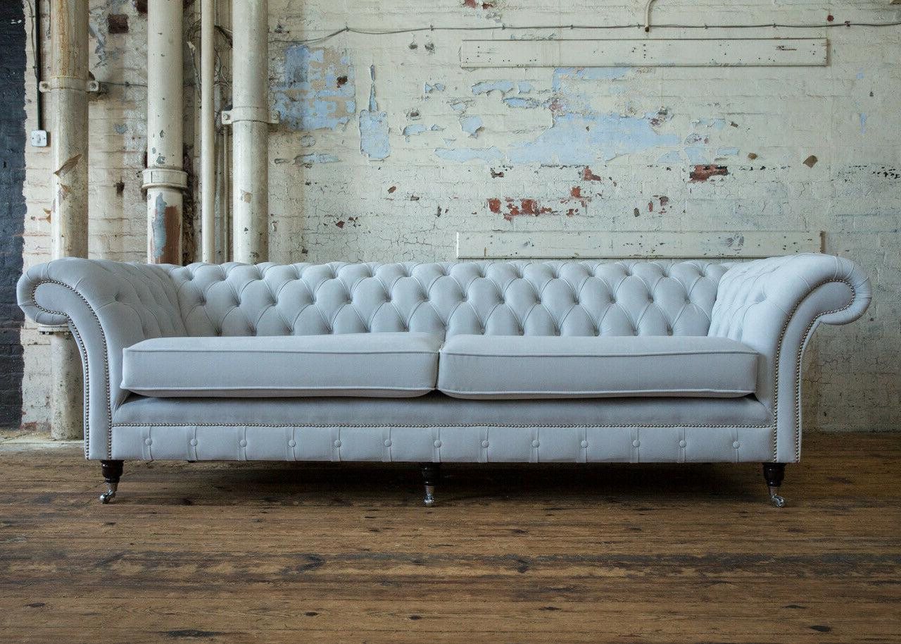 Xlmoebel Sofa Chesterfield Vier-Sitzer Polstercouch mit modernem Stil aus S günstig online kaufen