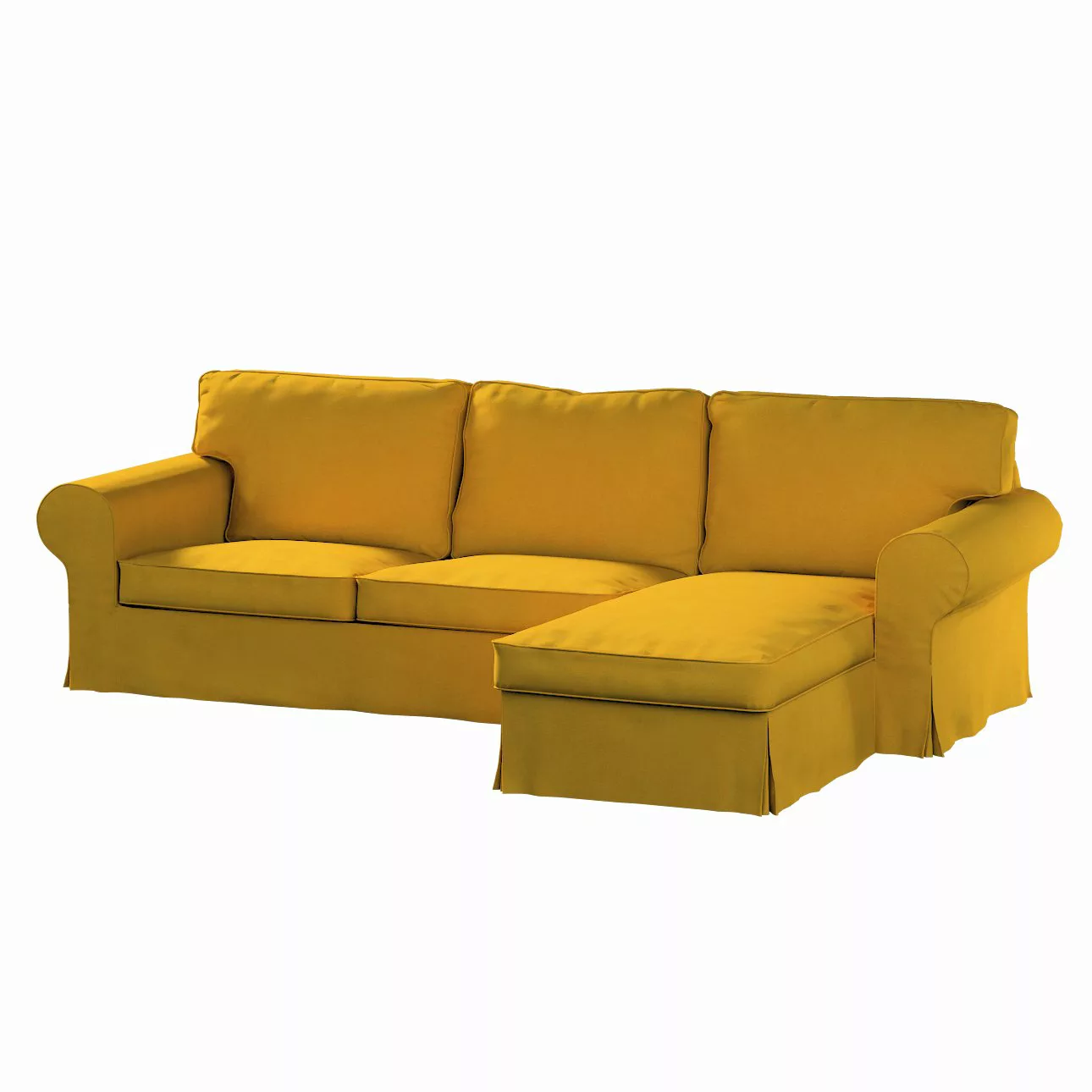 Bezug für Ektorp 2-Sitzer Sofa mit Recamiere, senffarbe, Ektorp 2-Sitzer So günstig online kaufen