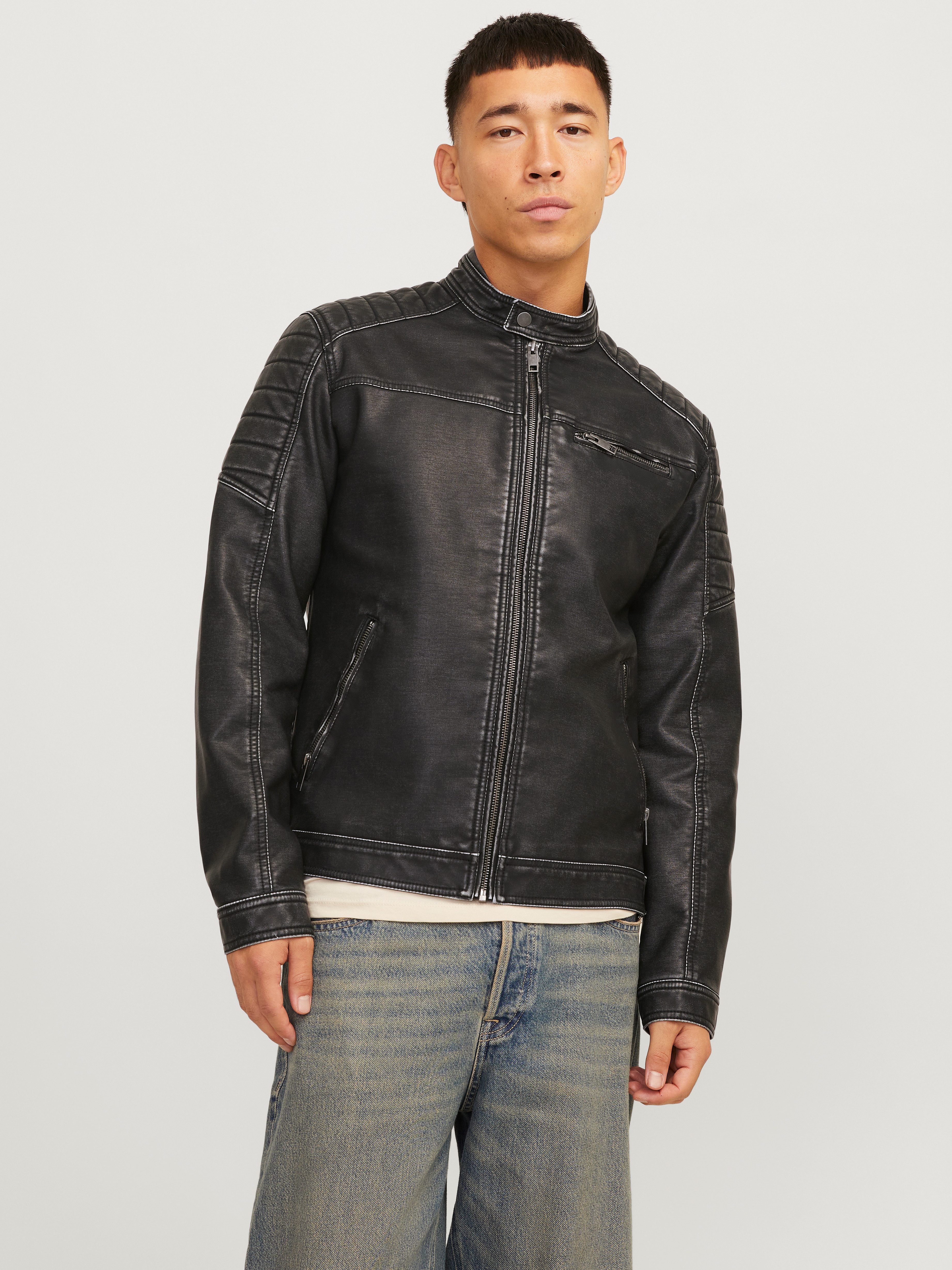 Jack & Jones Lederimitatjacke JJEROCKY WASHED günstig online kaufen