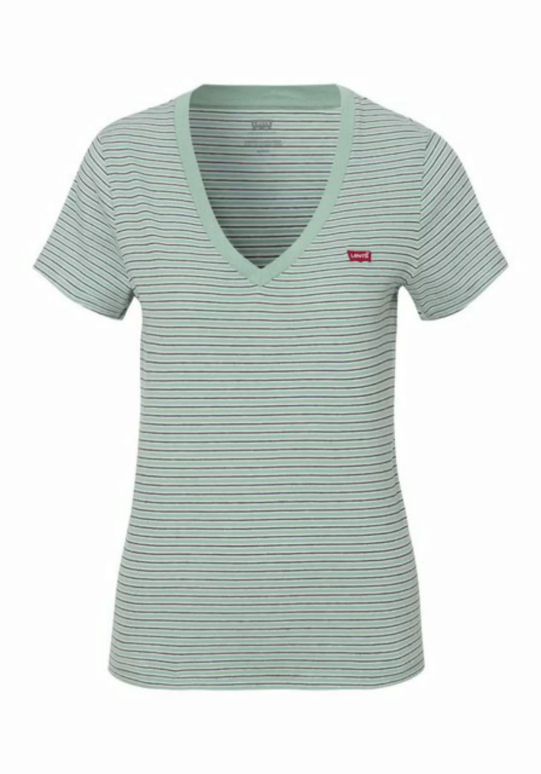 Levi's® V-Shirt PERFECT VNECK mit Mini-Batwing-Logostickerei günstig online kaufen