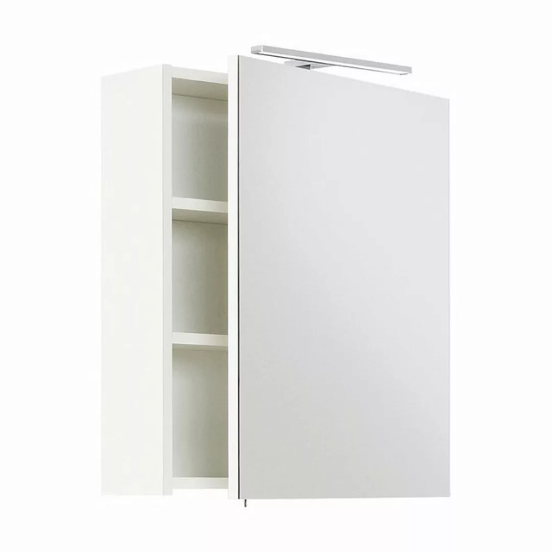 Lomadox Badezimmer LED Spiegelschrank 55cm LAGOS-02 weiß inkl. LED-Lampe, B günstig online kaufen