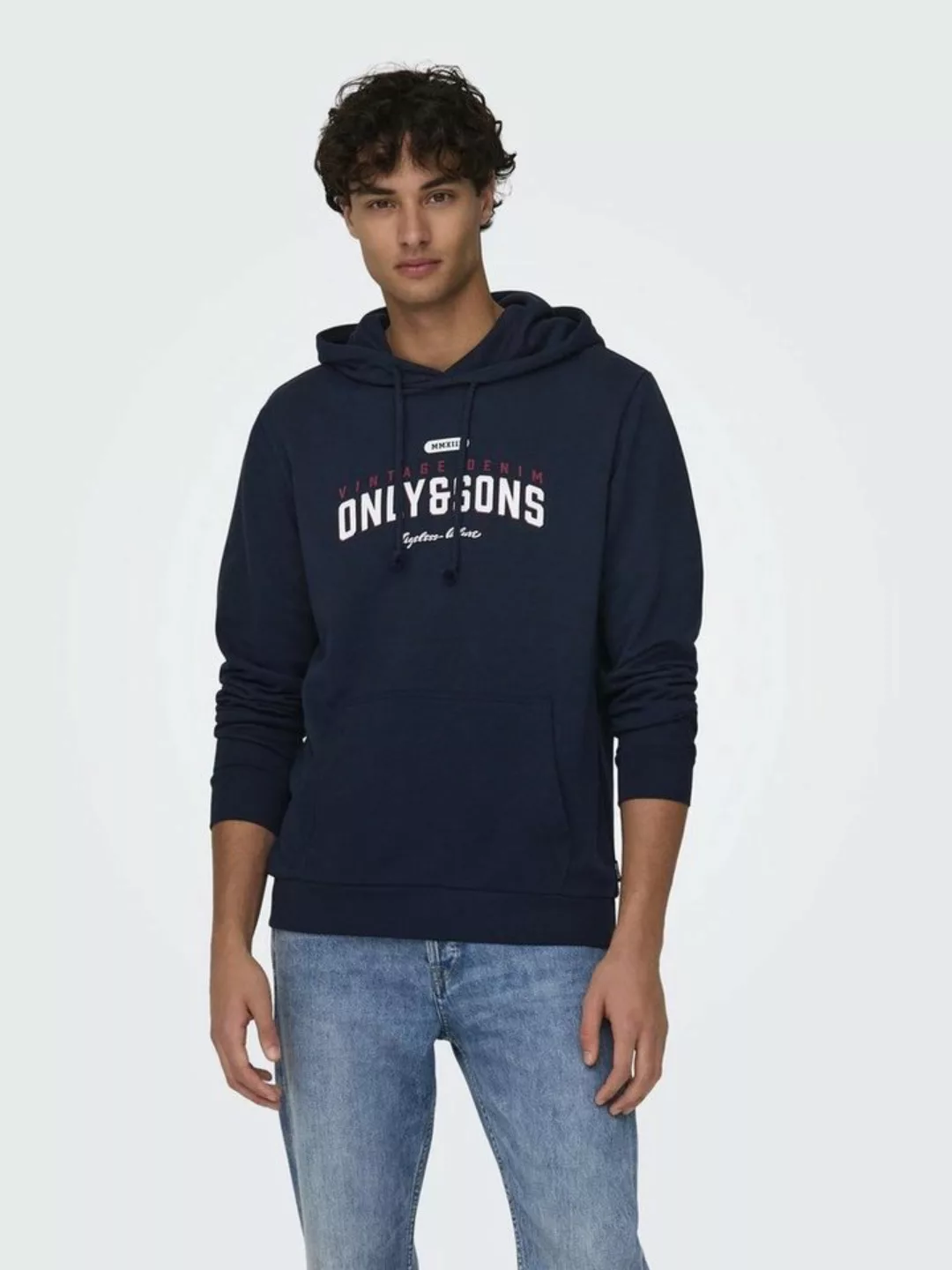 ONLY & SONS Kapuzensweatshirt ONSLENNY REG VINTAGE PRINT HOOD SWEAT günstig online kaufen