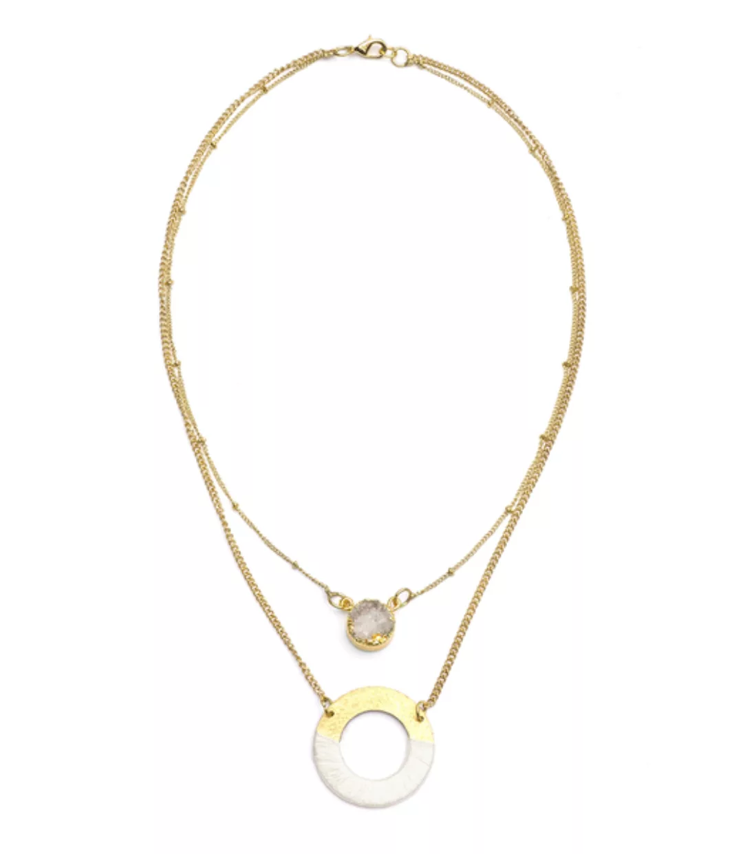 Halskette Kaia Gold-farben, Druzy günstig online kaufen