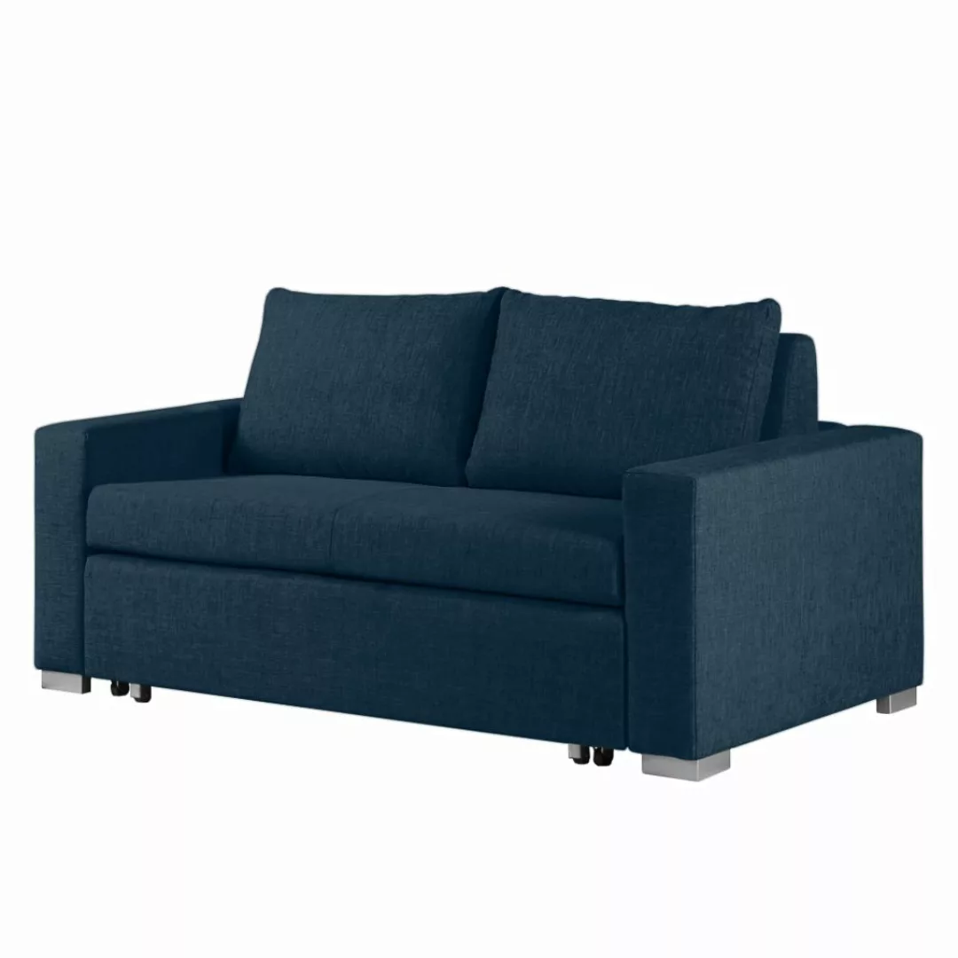 home24 mooved Schlafsofa Latina 2-Sitzer Blau Webstoff 170x90x90 cm (BxHxT) günstig online kaufen
