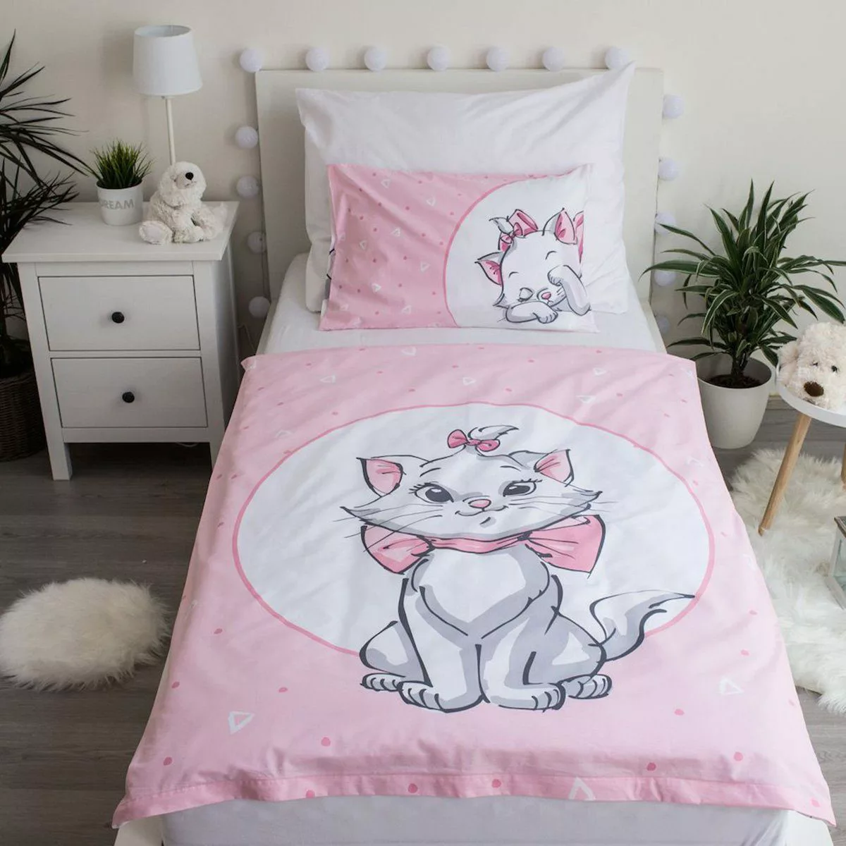 Disney Kinderbettwäsche Disney Marie Aristocats Babybettwäsche günstig online kaufen
