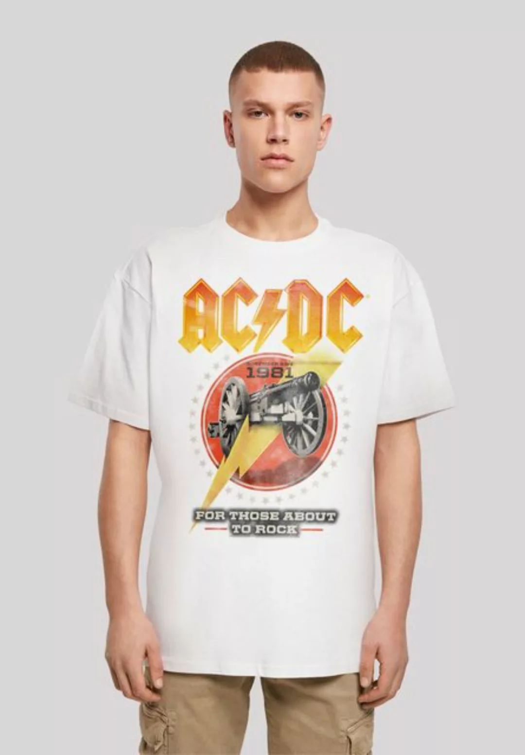 F4NT4STIC T-Shirt ACDC Rock Band Shirt For Those About To Rock 1981 Print günstig online kaufen