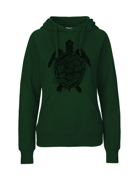 Fair Gehandelter Bio Frauen Hoodie "Schildkröte" Vegan, Organic & Fair günstig online kaufen