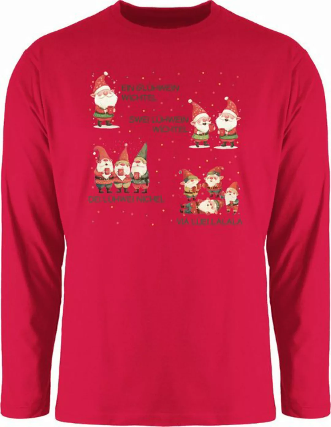 Shirtracer Rundhalsshirt Ein Glühwein Swei Glühwein, Wichtel, Weihnachten, günstig online kaufen