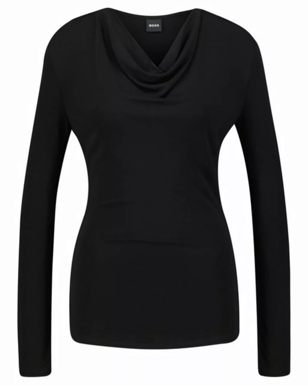 BOSS T-Shirt Damen Longsleeve ESEYANA aus Viskose-Krepp (1-tlg) günstig online kaufen