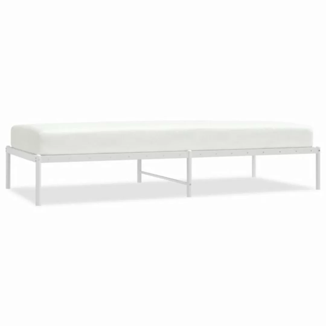 furnicato Bettgestell Metall Weiß 90x200 cm (1-tlg) günstig online kaufen