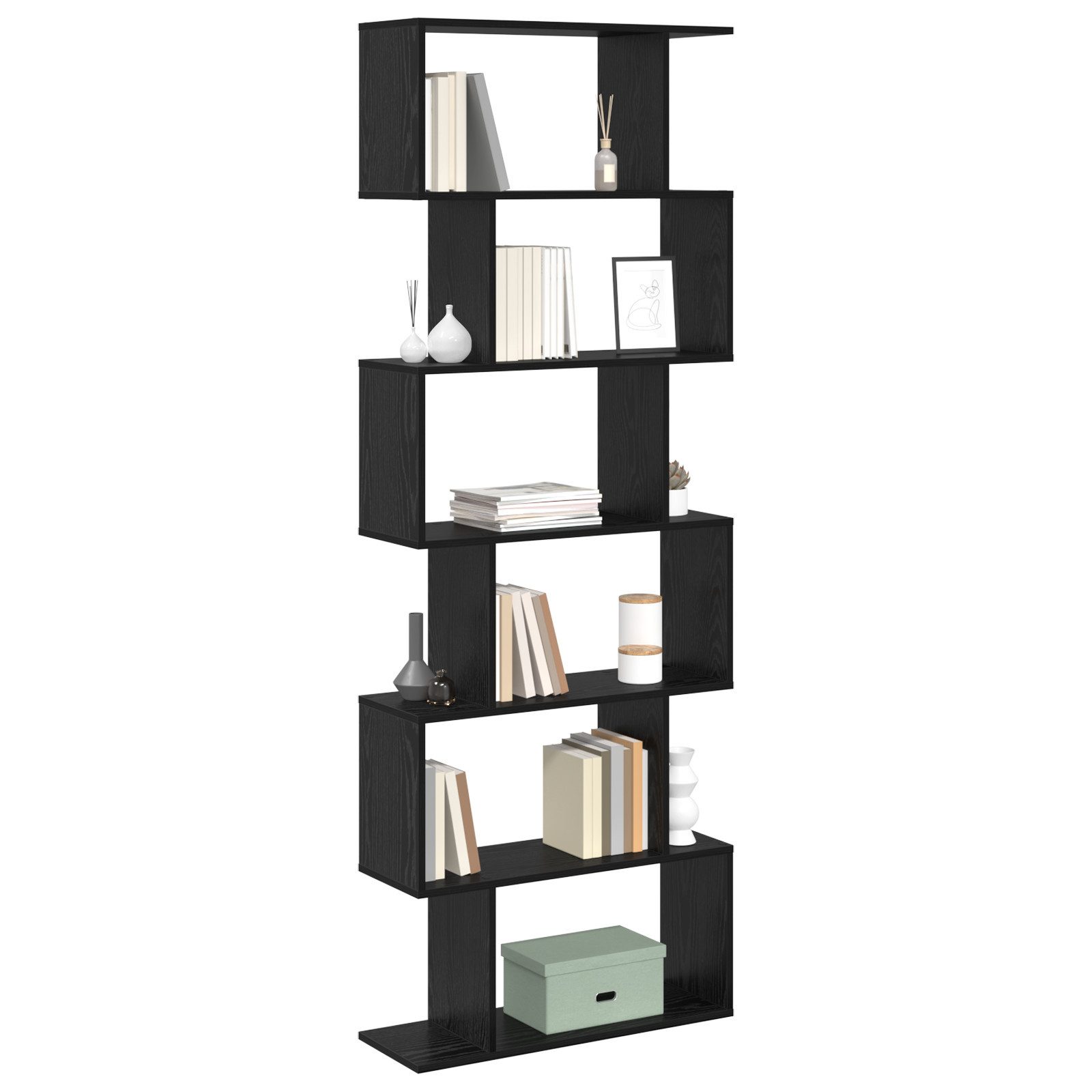 vidaXL Bücherregal Bücherregal in Schwarz Eiche günstig online kaufen