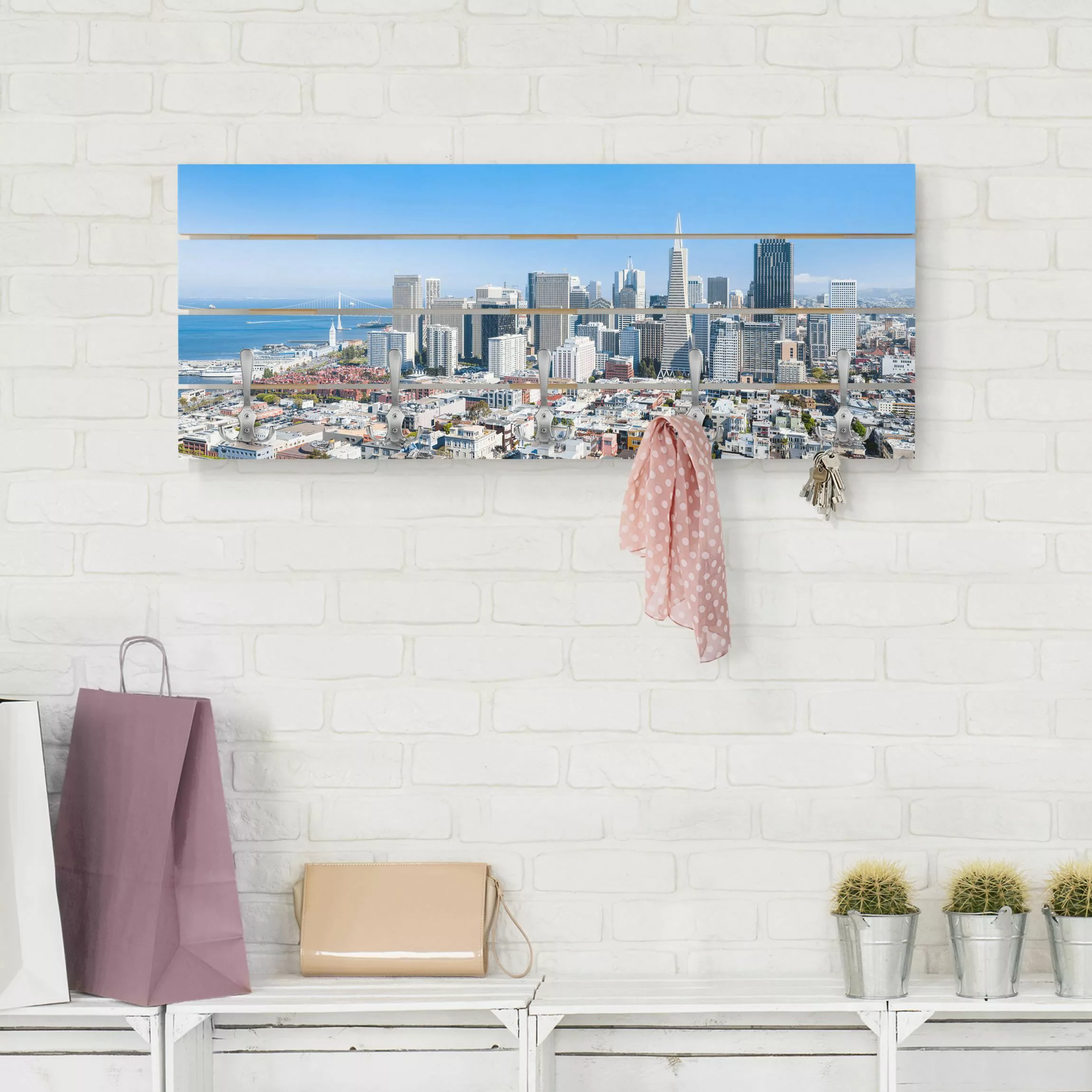 Wandgarderobe San Francisco Skyline günstig online kaufen