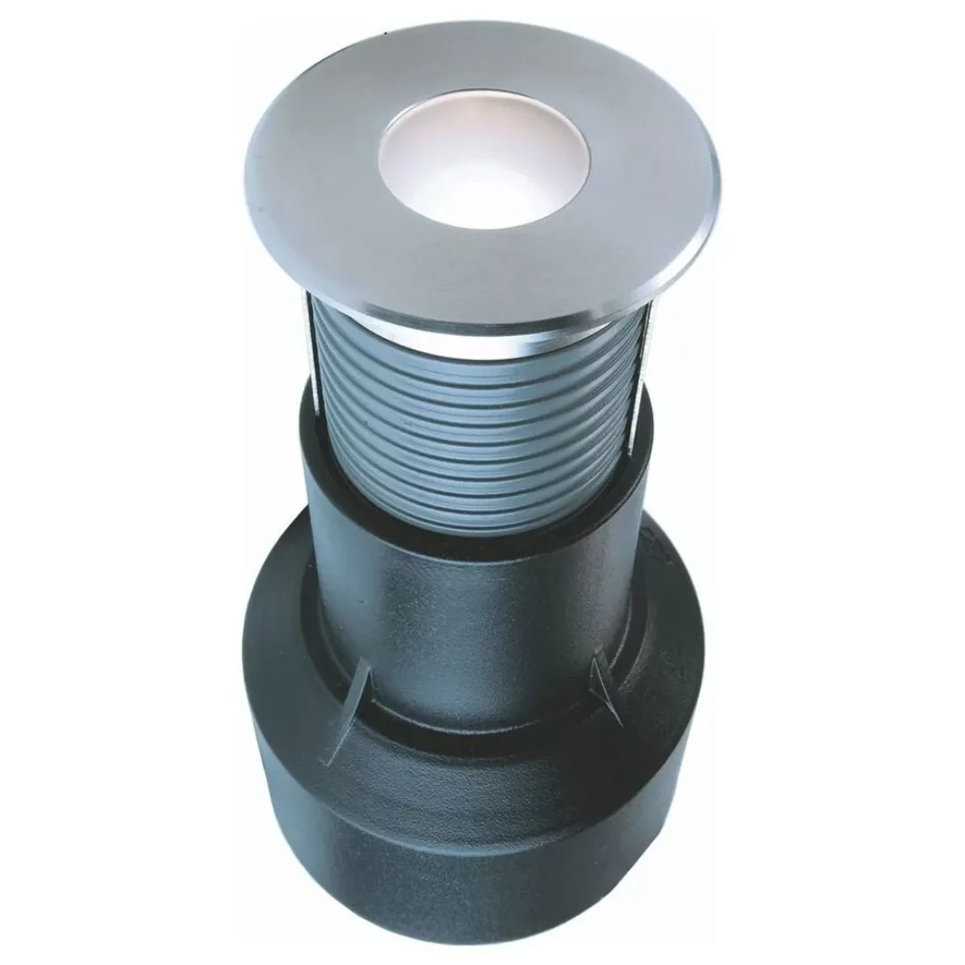 LED Bodeneinbauleuchte Basic Round in Silber 0,6W 15lm 3000K günstig online kaufen
