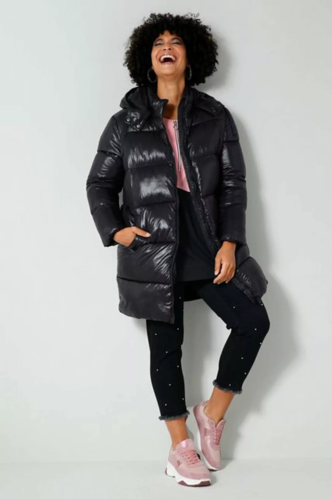 Angel of Style Steppjacke Steppjacke Regular Fit edler Glanz Kapuze günstig online kaufen