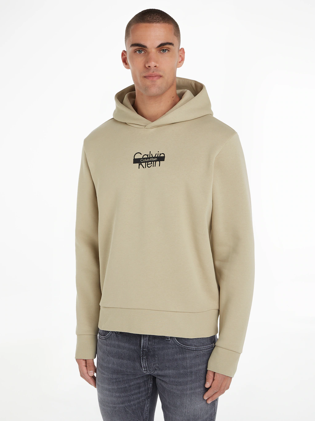 Calvin Klein Kapuzensweatshirt CUT THROUGH LOGO HOODIE günstig online kaufen