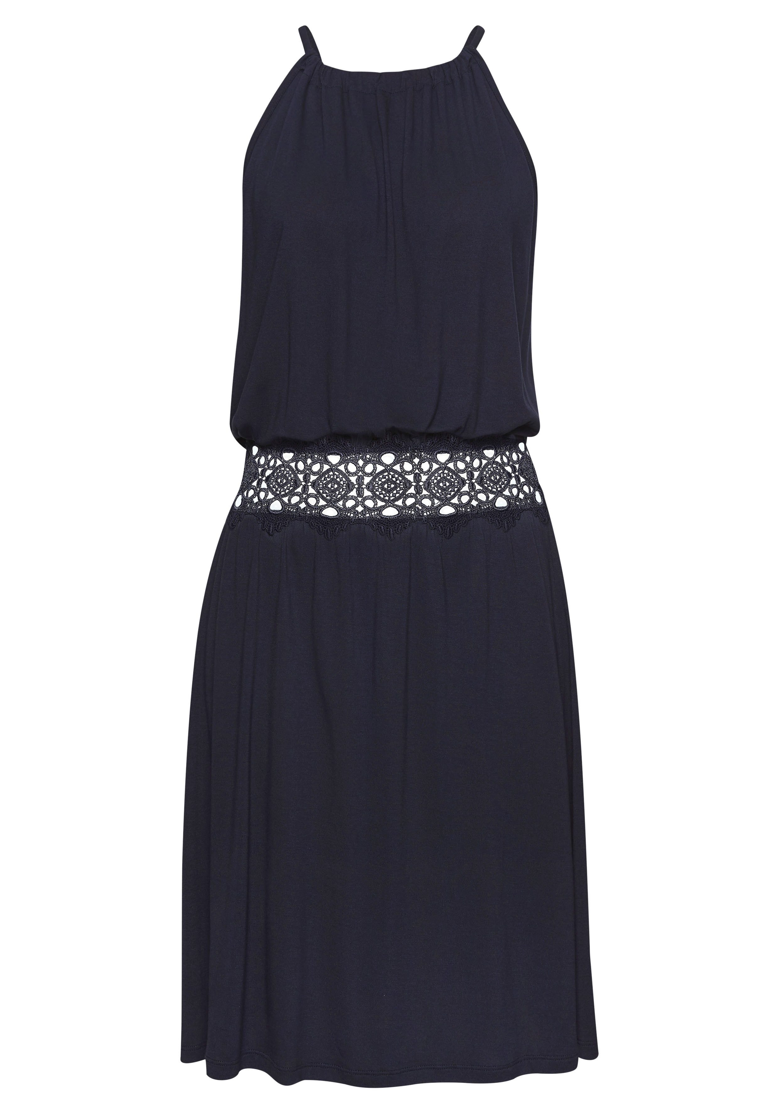 Vivance Sommerkleid, mit Häkeleinsatz in der Taille, kurzes Jerseykleid günstig online kaufen