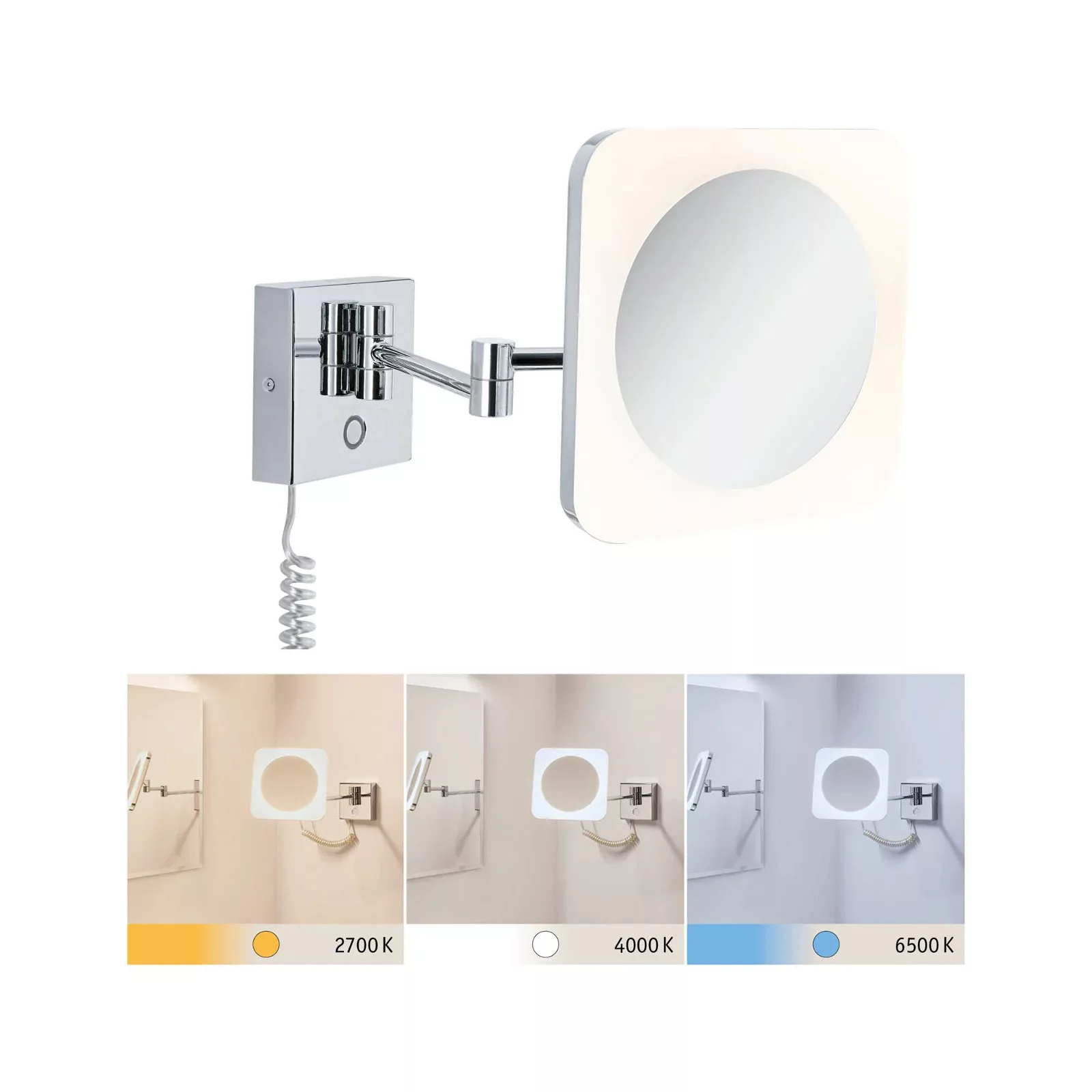 Paulmann LED-Kosmetikspiegel Jora IP44 WhiteSwitch günstig online kaufen