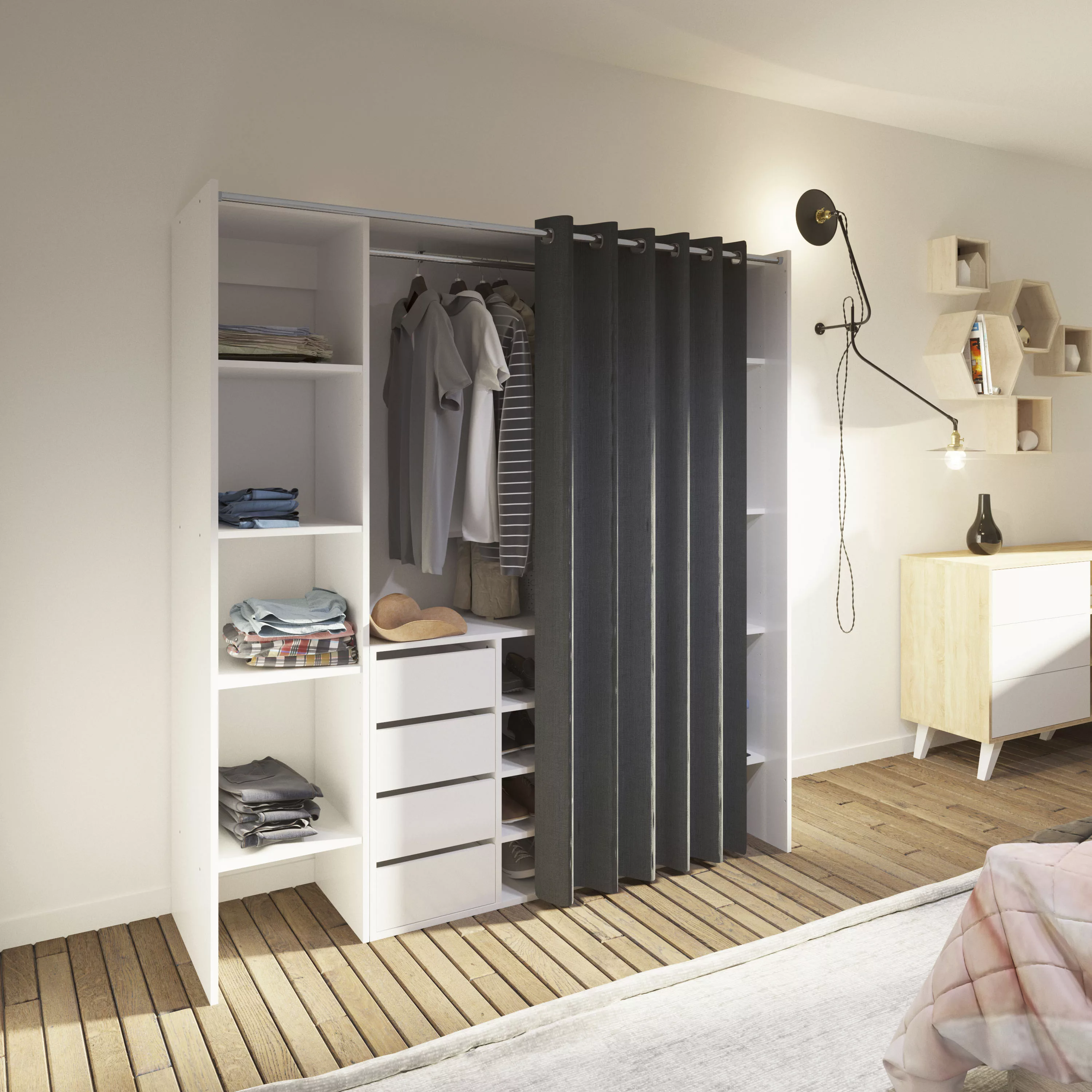 TemaHome Kleiderschrank "TOM", ausziehbar auf 185,3 cm günstig online kaufen