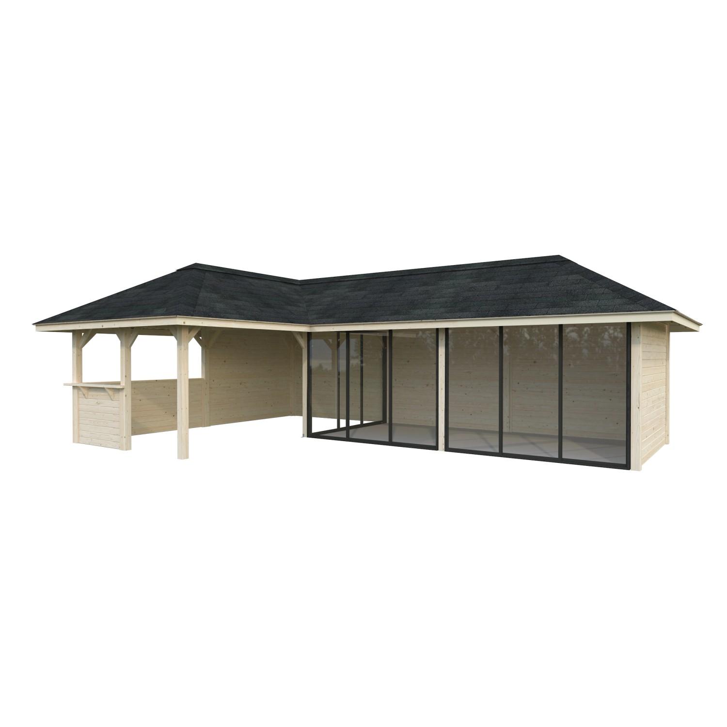 Palmako Pavillon Bianca Set220 Slide Transparent 876 cm x 588 cm FSC® günstig online kaufen