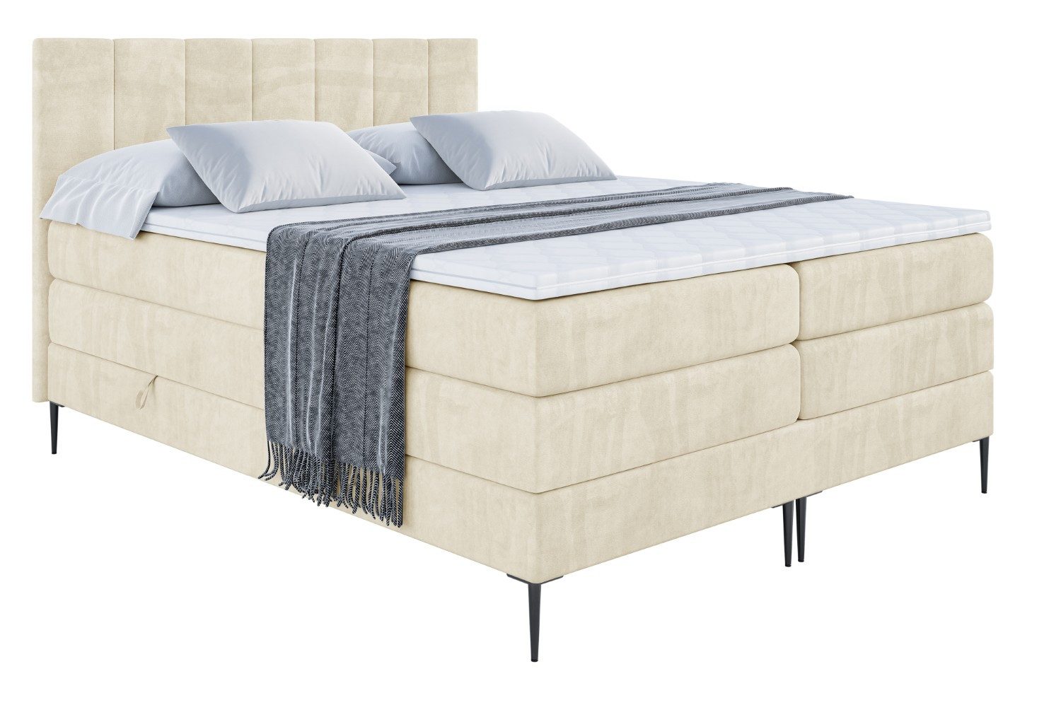 ALTDECOR Boxspringbett MOETI-F KING (Multipocket-Matratze H4, günstig online kaufen