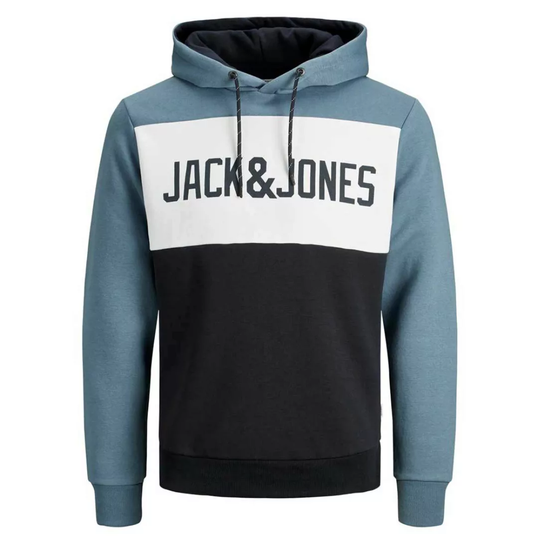 Jack & Jones Logo Blocking Kapuzenpullover M China Blue / Regular Fit günstig online kaufen