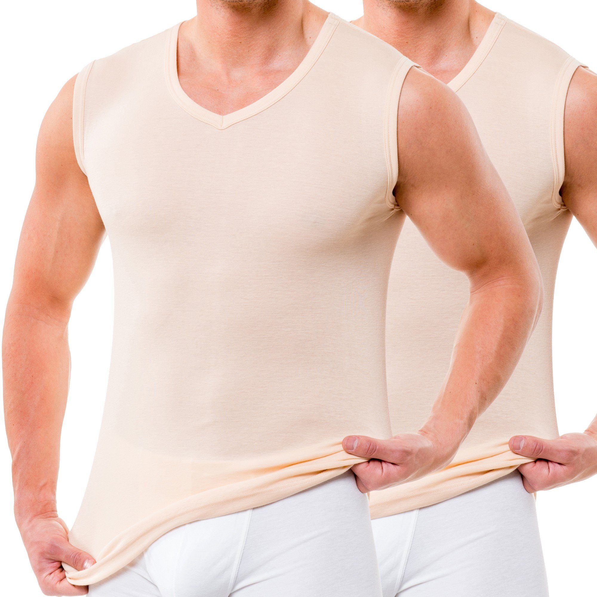 HERMKO Achseltop 3050 Herren Muskelshirt V-Neck günstig online kaufen