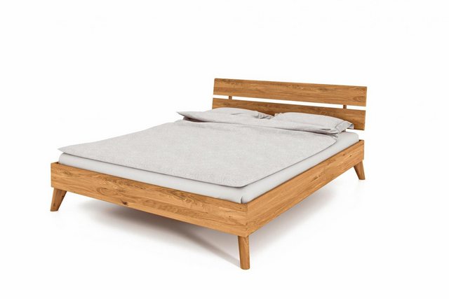 Natur24 Einzelbett Bett Gerg 2 Sonderlänge 120x220 Wildeiche Holzkopfteil u günstig online kaufen